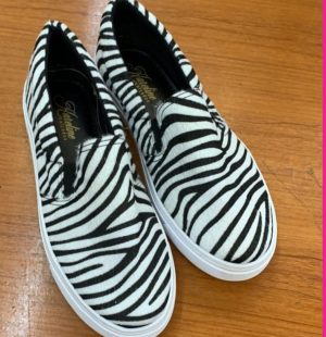 Slip on zebra